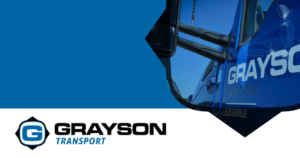 Transport Grayson camion avec logo